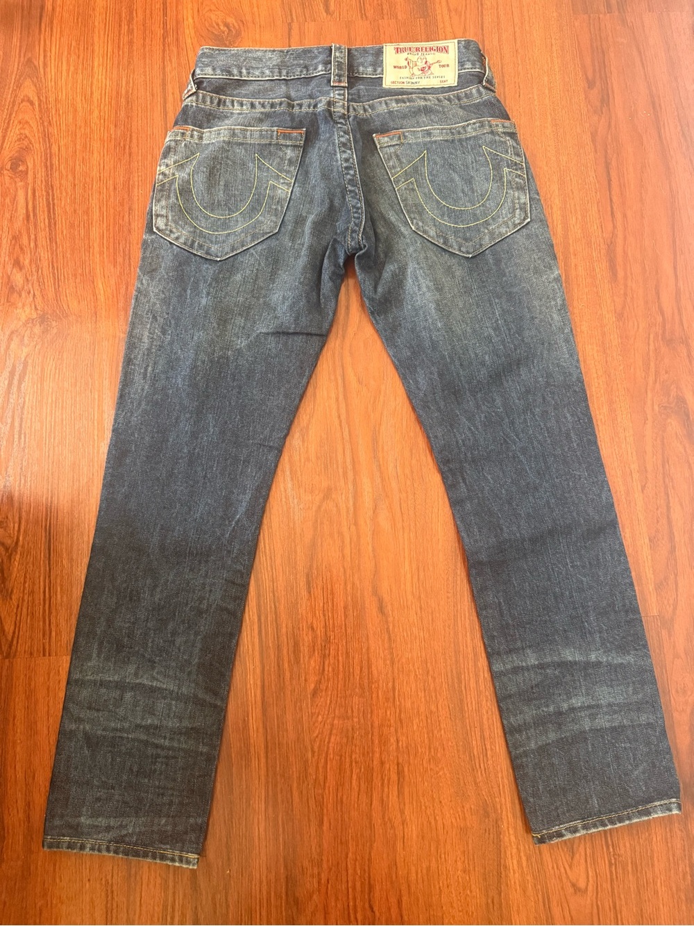 True Religion Men’s Dark Blue Slim Straight Jeans